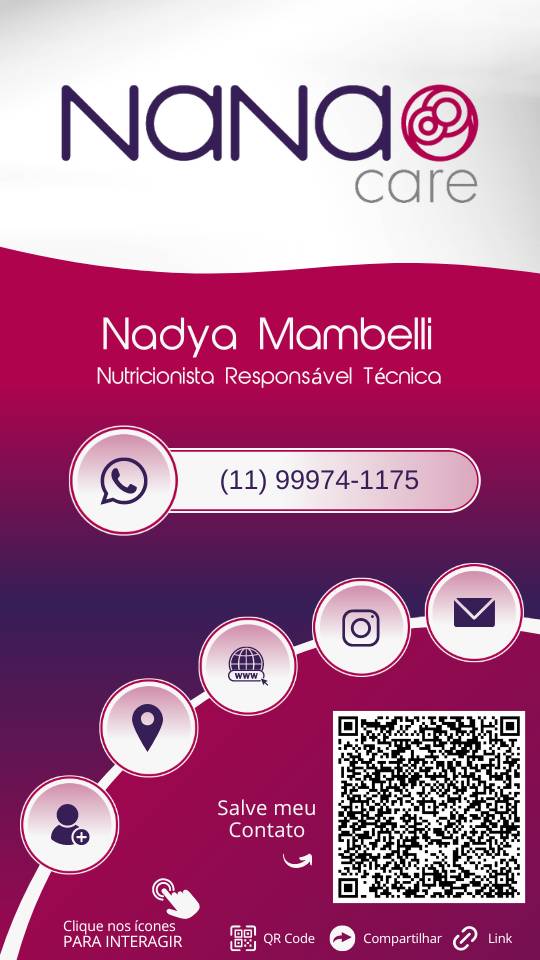 Nadya Mambelli Nutricionista - Cartao de Visita Virtual