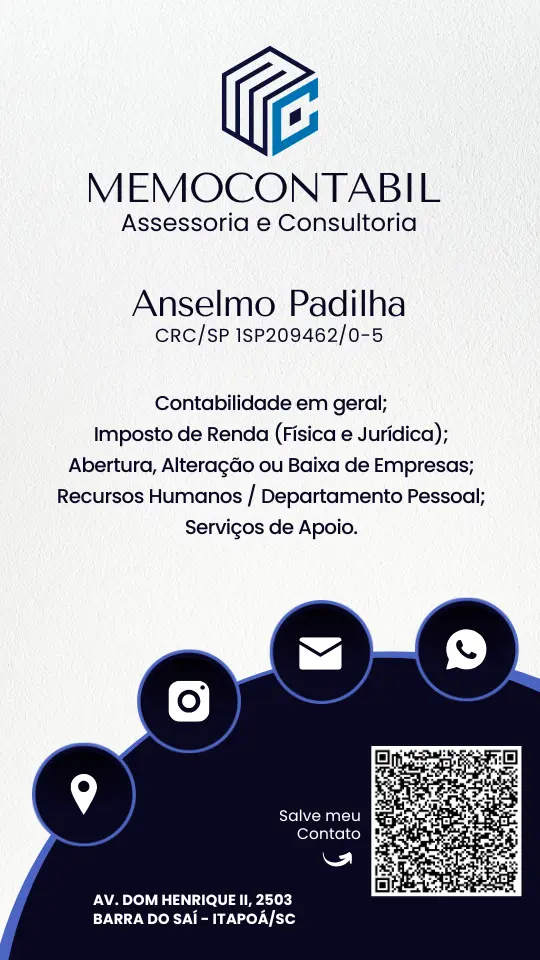 Cartão de Visita Virtual Contabilidade